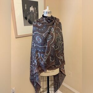 Per Se Paisley Print Shawl/Wrap